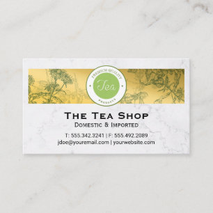 Tea Shop Herbal Plants Business Card