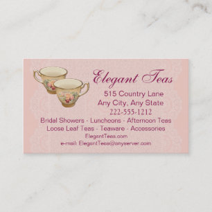 Tea Shoppe Tea House Card optional Loyalty Punch