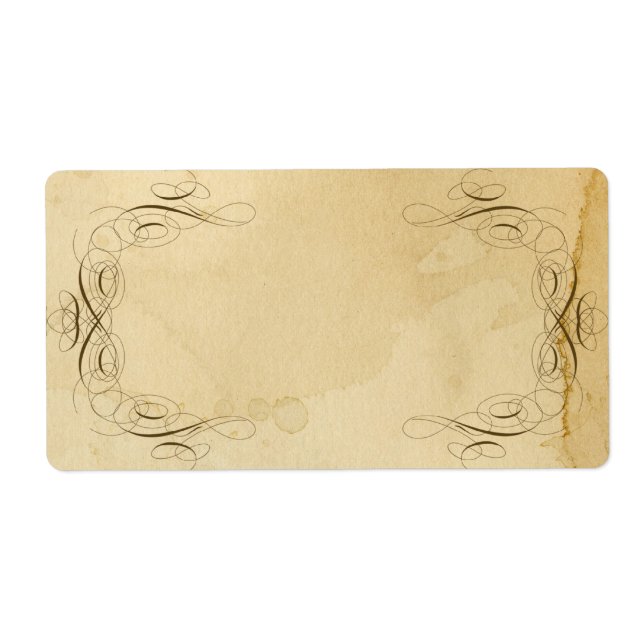 Tea Stained Vintage Wedding 1 - Matching Labels (Front)