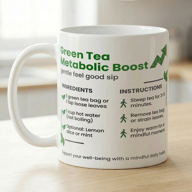Tea Steep Time Guide; Energy Boost Recipe Tea Coffee Mug (Creator Uploaded)