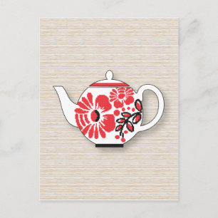 Tea teapots postcard