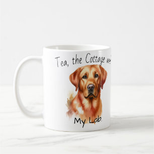 Tea ,The Cottage and My Lab.Modern Coffee Mug