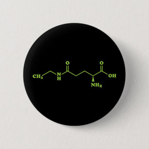 Tea Theanine Molecular Chemical Formula 6 Cm Round Badge