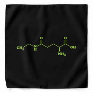 Tea Theanine Molecular Chemical Formula Bandana