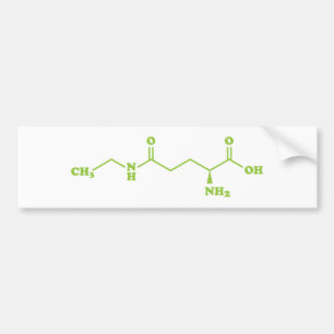 Tea Theanine Molecular Chemical Formula Bumper Sticker