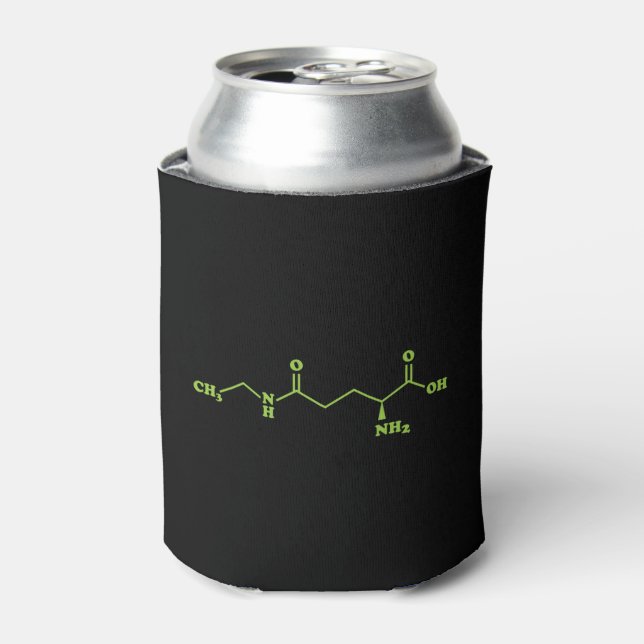 Tea Theanine Molecular Chemical Formula Can Cooler (Can Front)
