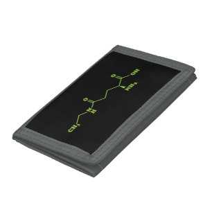 Tea Theanine Molecular Chemical Formula Trifold Wallet