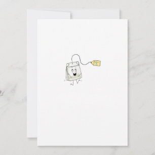 tea themed, tea lover, tea bag invitation