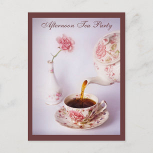 Tea Time, Afternoon Tea Party Invitation Postcard