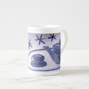 ...tea time....art by Jutta Gabriel... Bone China Mug