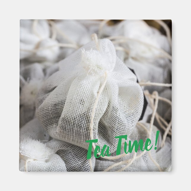 Tea Time Bag for Tea Lovers Magnet (Front)