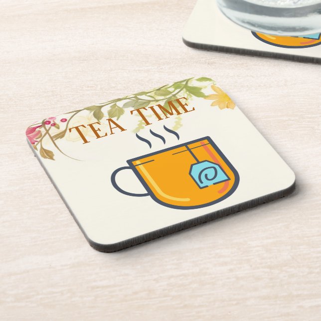 Tea Time Beverage Coaster (Left Side)