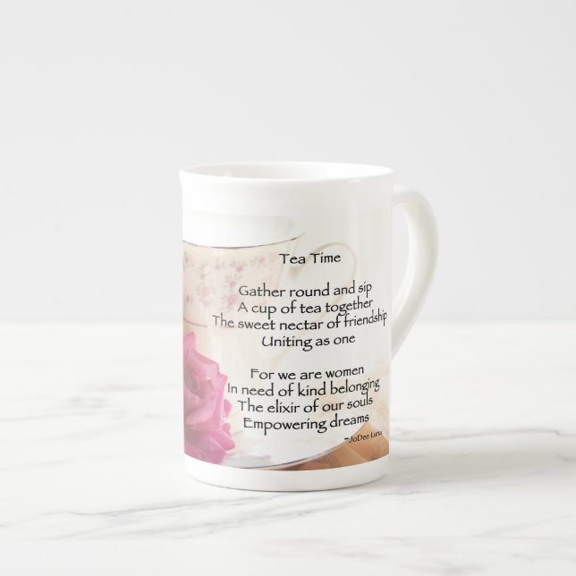 Tea Time Bone China Mug (Front Right)