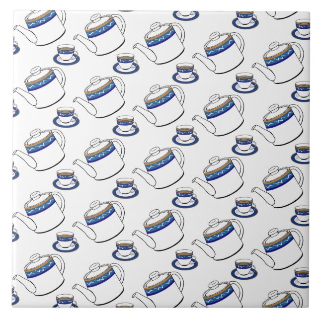 tea time ceramic tile (Front)