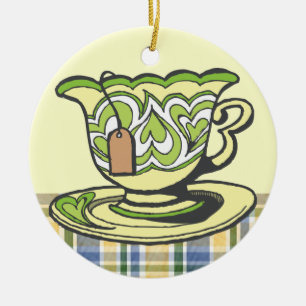 Tea Time Ceramic Tree Decoration