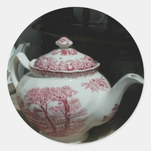 Tea Time Classic Round Sticker