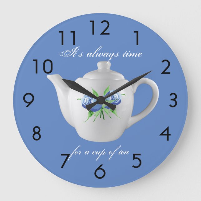 Tea Time Clock (Blue) (Front)
