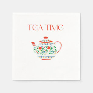 TEA TIME COFFEE MUG NAPKIN