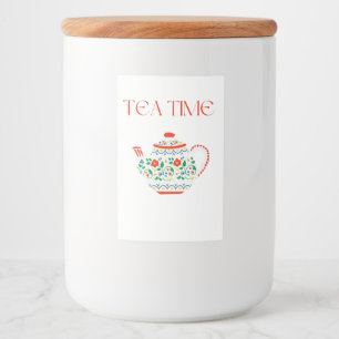 TEA TIME COFFEE MUG NAPKINS FOOD LABEL