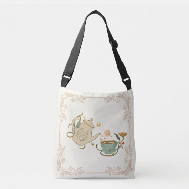 Tea Time Cosy Pastel Crossbody Bag (Front)