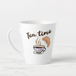 Tea time Cup, tea lover gift tea party accessories Latte Mug