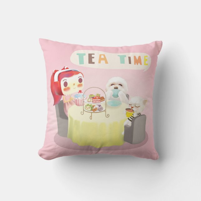 Tea Time Cushion (Front)