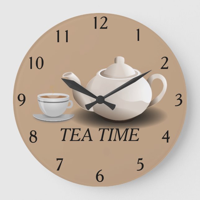 Tea Time Decorative Wall Clock (Front)