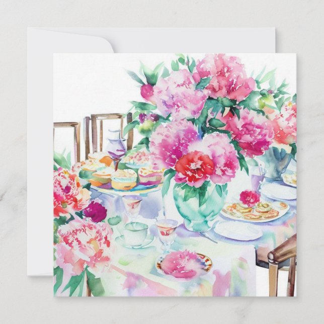 Tea Time Extravaganza: Timeless Tea, A Baby Shower Invitation (Front)