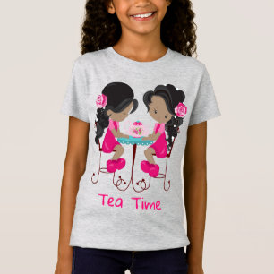 Tea Time Girls' Fine T-Shirt