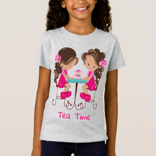Tea Time Girls' Fine T-Shirt