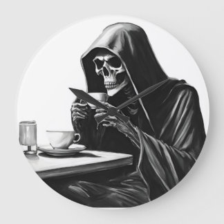 Tea Time Halloween Large Clock