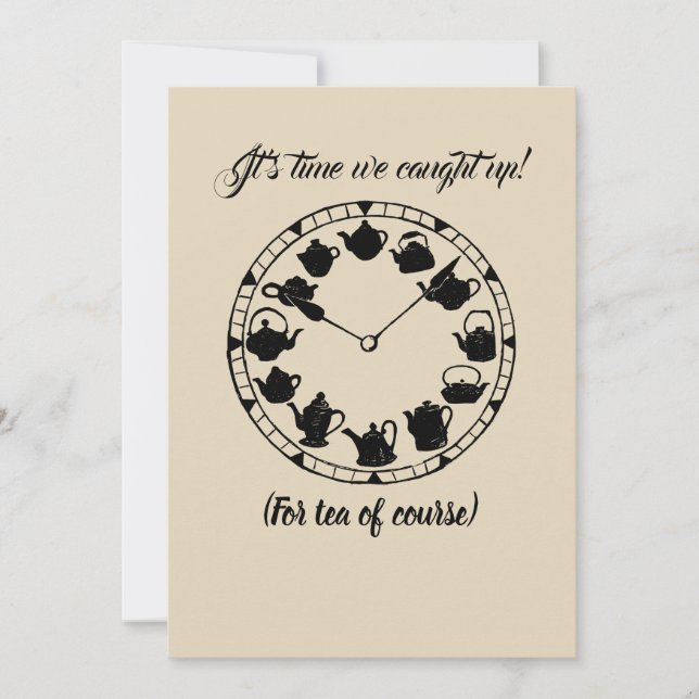 Tea time invitation for tea lovers (Front)