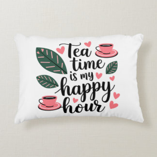 Tea Time Is My Happy Hour – Cosy Double Pillow