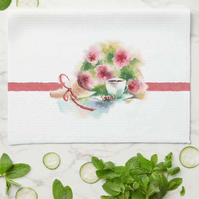 Tea Time Kitchen Towel (Folded)