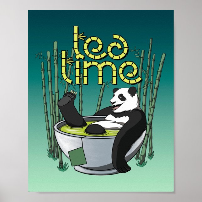 Tea Time Panda Poster (Front)