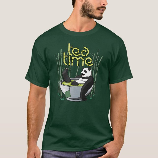 Tea Time Panda T-Shirt (Front)