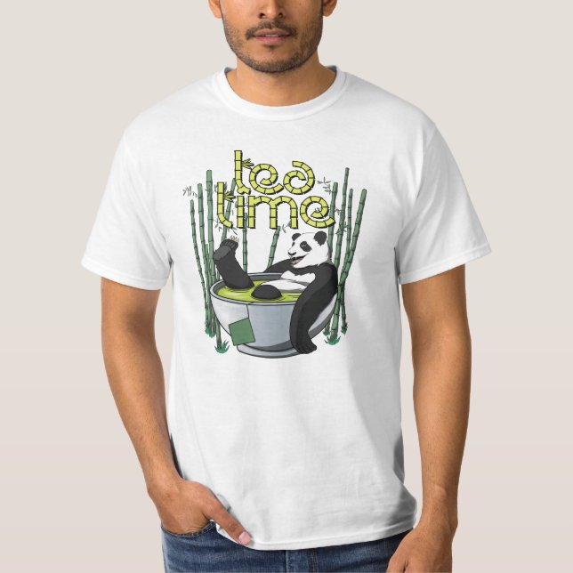 Tea Time Panda T-Shirt (Front)