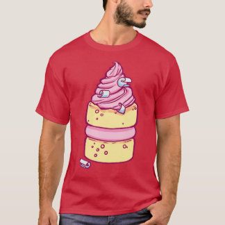 Tea Time Pattern Pink T-Shirt