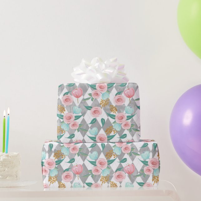Tea Time Pattern Wrapping Paper (Party Gifts)