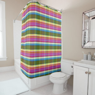 Tea Time Plaid TFT Shower Curtain