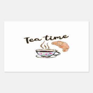 Tea time planner sticker, gift tea paty supplies r rectangular sticker