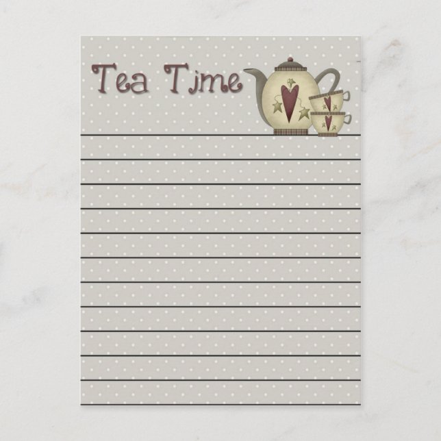 Tea Time Postcard (Front)