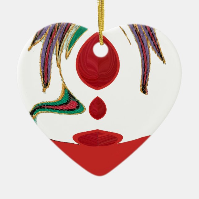 Tea Time Red Tea.png Ceramic Tree Decoration (Front)