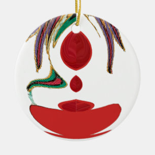 Tea Time Red Tea.png Ceramic Tree Decoration