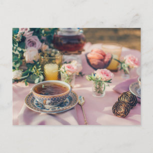 Tea time Tea cup postcard for postcrossing