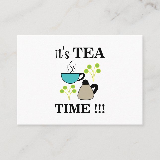 Tea Time Tea Cup Tea Lover Tea Business Card (Front)