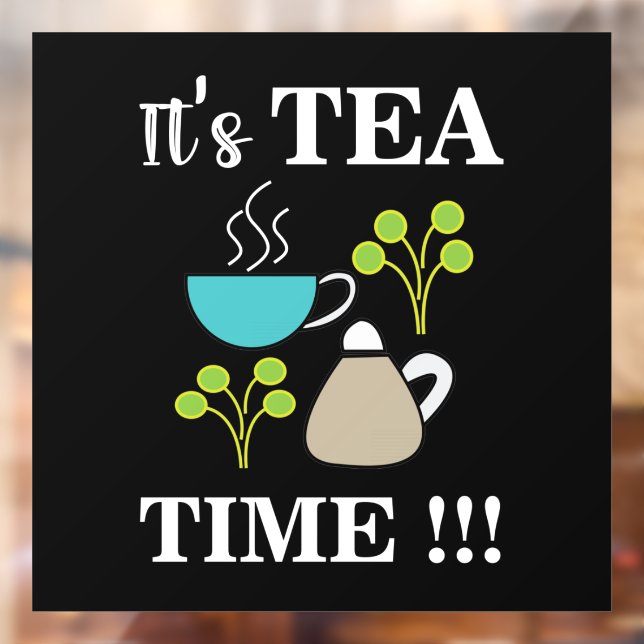 Tea Time Tea Cup Teapot Tea House Window Cling (Sheet 2)