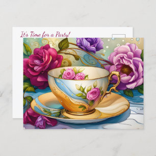 Tea Time - Tea Party  Postcard