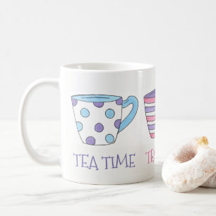 Tea Time Teacups Tea Party Pastel Coffee Mug