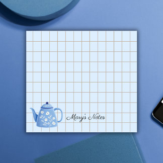 Tea Time Teapot – Personalized Grid Sticky Notes